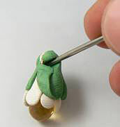 Green clay on white clay